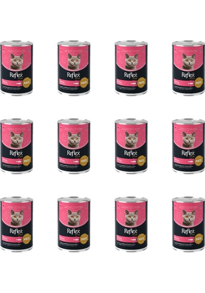 Reflex Plus Pate İçinde Et Parçacıklı Somonlu Yavru Kedi Konservesi 12 x 395 G
