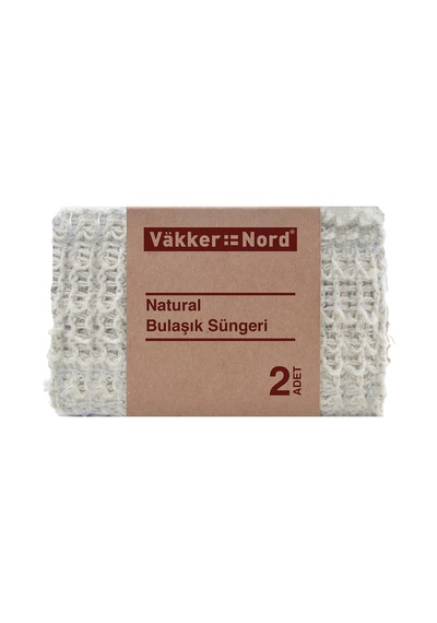 Vakker Nord Natural Bulaşık Süngeri 2'li - 4 Adet Tarı