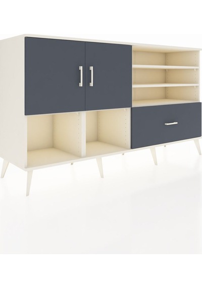 Hyperion Konsol 7 Raflı Tek Çekmeceli 2 Kapaklı 176x44x99 Aytaşı- Aytaşı-antrasit Hyperion Konsol 7 Raflı Tek Çekmeceli 2 Kapaklı 176x44x99 Aytaşı- Aytaşı-antrasit