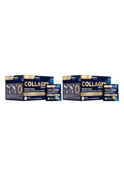Beauty Gold Collagen C Vitamini, Hyalüronik Asit, Kolajen Takviye Edici Gıda 1 X 30 Adet 2 Paketi