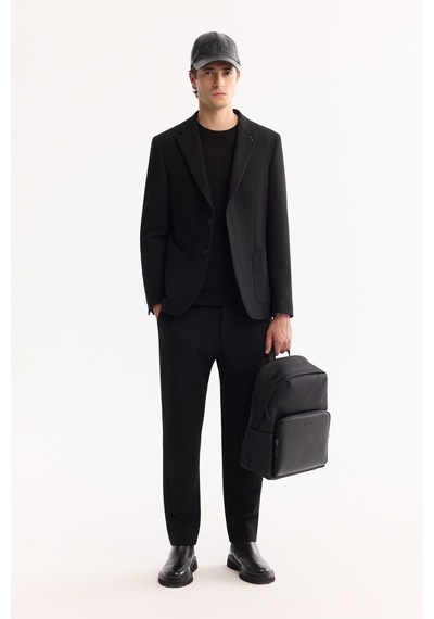 Avva Erkek Siyah Mono Yaka Bi-stretch Hafif Dokulu Blazer Comfort Slim Fit Ceket A52y4013 Avva Erkek Siyah Mono Yaka Bi-stretch Hafif Dokulu Blazer Comfort Slim Fit Ceket A52y4013