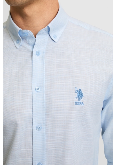 U.s. Polo Assn. Erkek Açık Mavi Gömlek Desenli 50324718-vr003 Acık Mavı
