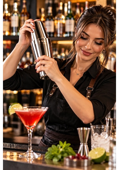 Paslanmaz Çelik Kokteyl Shaker Seti 750 Ml + 500 Ml