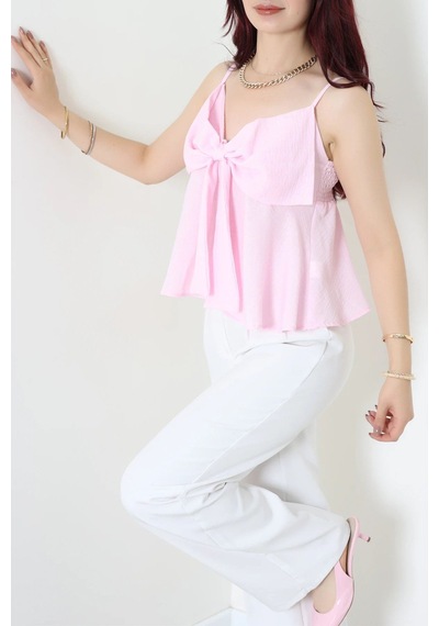 Modi Askılı Bluz Pembe - 4275.1247. Acık Pembe
