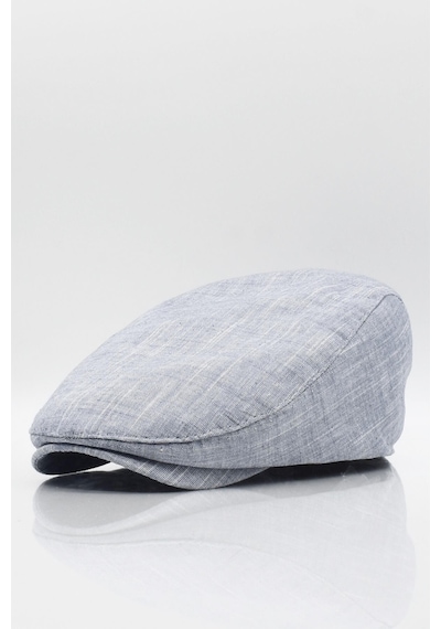Külah Erkek Düz Pamuklu Gri Flat Cap Kasket