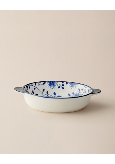 Madame Coco Reve Bleu Seren Yuvarlak Tabak - 19 Cm - Mavi/beyaz 8684427225165 Çok Renkli