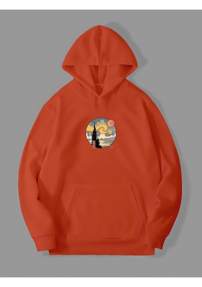 Harmandar 3 İplik Yıldızlı Gece Baskılı Turuncu Kanguru Cepli Kapüşonlu Sweatshirt Hoodie Yildizligeceturuncusweat Harmandar 3 İplik Yıldızlı Gece Baskılı Turuncu Kanguru Cepli Kapüşonlu Sweatshirt Hoodie Yildizligeceturuncusweat