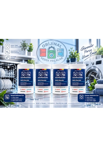 Çamaşır Ve Bulaşık Makinesi Kireç Çözücü 4'lü Set