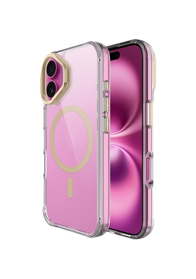 Apple Uyumlu iPhone 17 Kılıf M-safe Şarj Özellikli Airbagli Kamera Standlı Zore Azor Kapak - Lacivert Lacivert