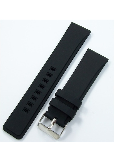 Siyah Kokusuz Silikon 26Mm Saat Kordonu Yumuşak Spor Kayışı Küt (498622075)