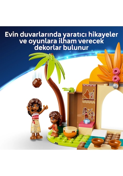 LEGO® ǀ Disney Moana Köy Evi ve Tekne 43282 – 4 Yaş ve Üzeri Çocuklar için 3 Karakter İçeren Oyuncak Yapım Seti (85 Parça)