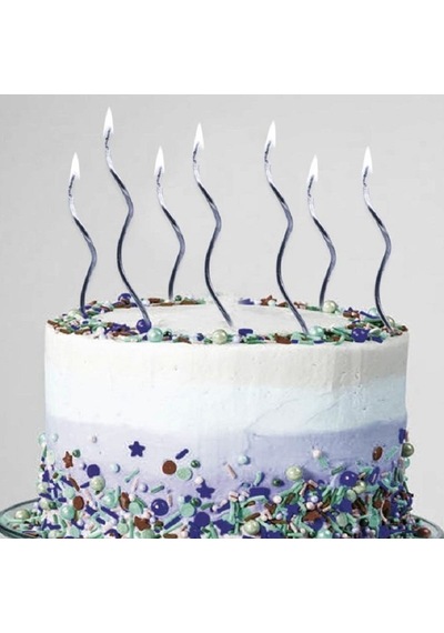 Vıp Kalite Parlak Metalik Gümüş Spiral Pasta Mumu 6 Adet Gümüş Doğum Günü Mumu Silver Bırthday Candle Vıp Kalite Parlak Metalik Gümüş Spiral Pasta Mumu 6 Adet Gümüş Doğum Günü Mumu Silver Bırthday Candle