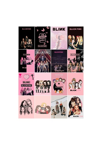 Kpop-blackpink -küçük Boy Çoklu 16'lı Sticker Seti Diğer