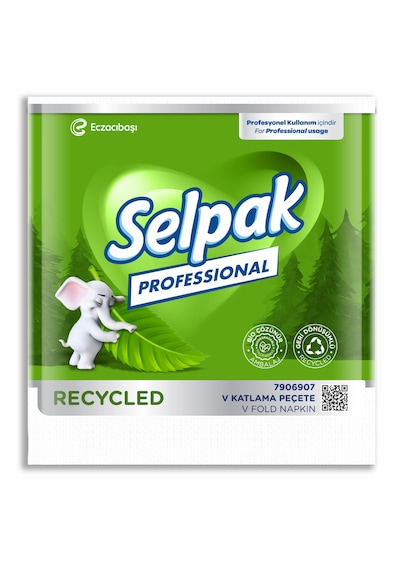Selpak Professional Recycled V Katlama Peçete 250 Yaprak X 18 Paket Toplam 4500 Yaprak