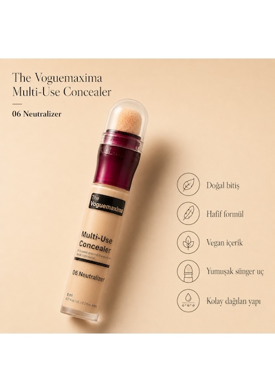 The Voguemaxima Luméa Sünger Uçlu Likit Kapatıcı 06 Neutralizer 8 Ml 06 Neutral