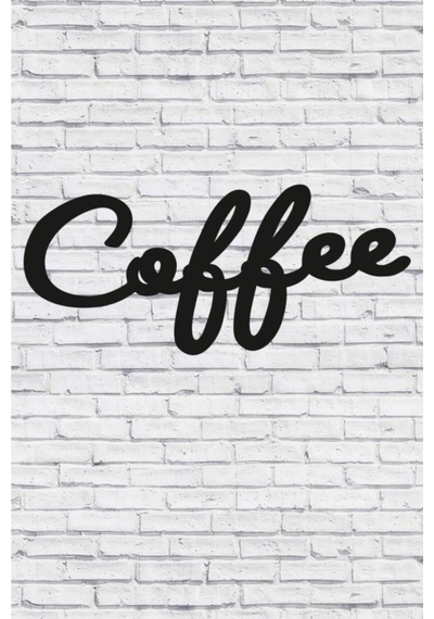 Dekoratif Coffee Kahve Yazısı Ahşap Duvar Dekoru Tablo