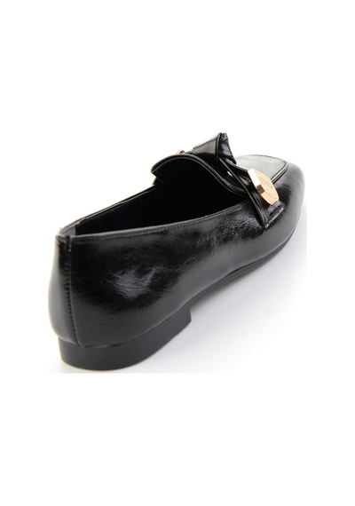 Bambi Siyah Kadın Loafer Ayakkabı K01641022442 Siyah