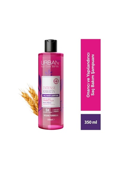 Urban Care Intense Keratin Yoğun Hasar Onarıcı Saç Bakım Şampuanı, 350 Mililitre, Vegan