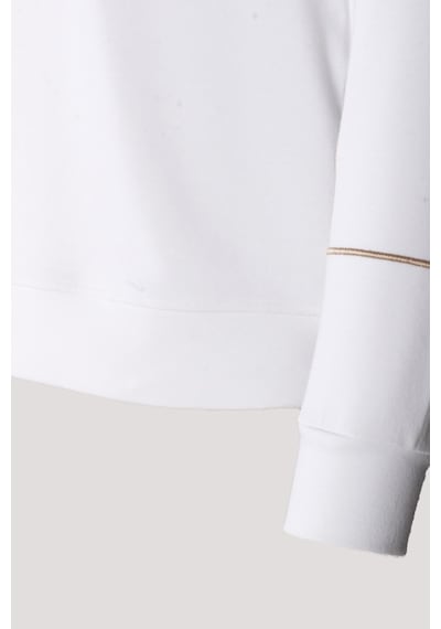 Erkek Sweatshirt Beyaz Bisiklet Yaka Relax Fit Nakış Detaylı Double Face Pamuk Sweat Ncs Jeans 1618-beyaz Beyaz