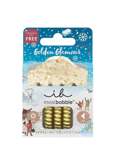Invisibobble - Set S Apres Ski Golden Glamour -3 Spiral + 1 Klipsli Saç Tokası Diğer