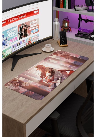 Yae Miko Genshin Impact Anime Gacha V2 - 70x30 Xl Gaming Mouse Pad Fare Altlığı