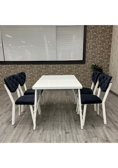 Mutfak Masa Sandalye Takımı Akuamarin 80-120 Ck 4 Kişilik Mutfak Masası Takımı Beyaz Düz Beyaz Antrasit Mutfak Masa Sandalye Takımı Akuamarin 80-120 Ck 4 Kişilik Mutfak Masası Takımı Beyaz Düz Beyaz Antrasit
