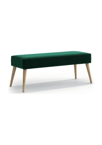 Stillola Puf Sade Çok Amaclı Kapı Önü Dekoratif Puf Bench Yeşil