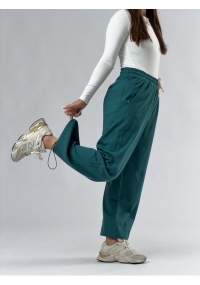 Cocopelli Paça Ayarlamalı Regular Yeşil Kadın Jogger Pantolon Coc3485