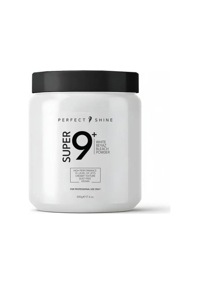 Perfect Shine Super 9+ Platin Sarısı Ve Röfle İçin Profesyonel Ultra Güçlü Profesyonel Beyaz Toz Açıcı 500gr