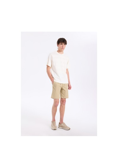 Jack & Jones Jorrıvıera Blank Tee Ss Crew Neck Ekru