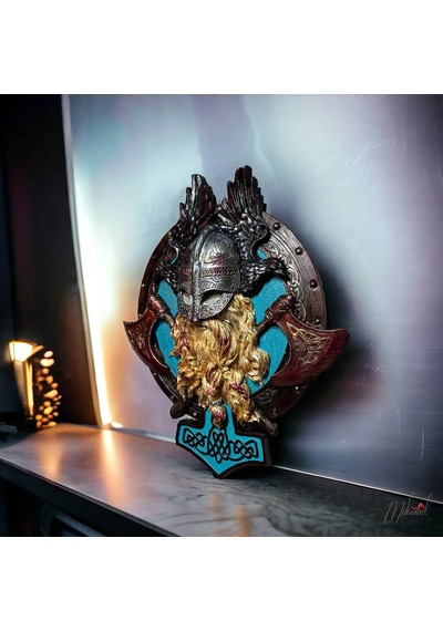 Valhalla Duvara Asma Tasarımı, Vikingler, Kırmızı Kan Sıçraması