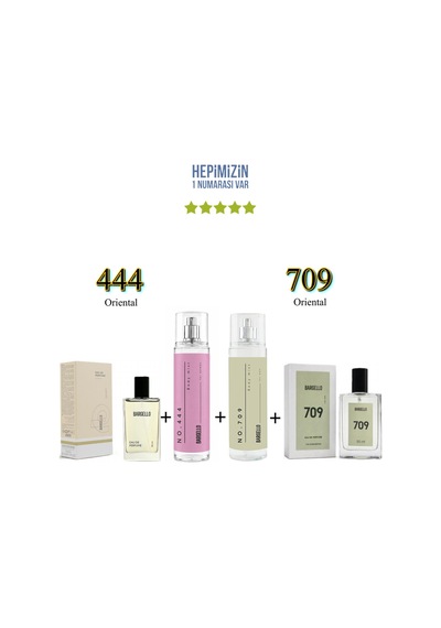 444 + 709 Kadın/erkek Parfüm Edp 50 Ml Oriental + No: 444 + No: 7 Diğer