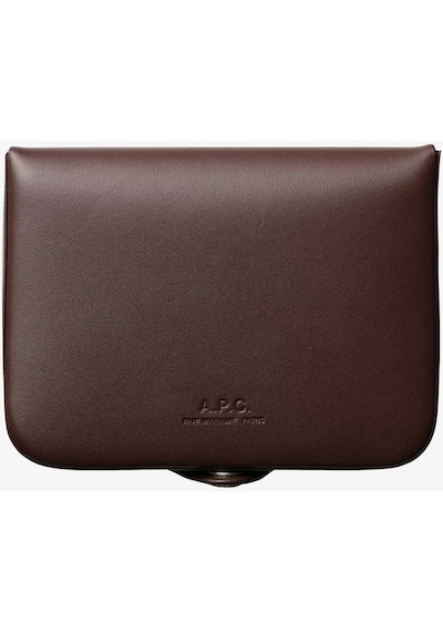 A.p.c Josh Unisex Lüks Bitkisel Deri Bozuk Para Kesesi Cüzdan Kahverengi