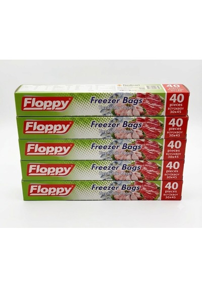 Şeylişeyler - Floppy Büyük Boy Buzdolabı Poşeti 40x50 Cm Kilitsiz - 1 Paket 40 Adet