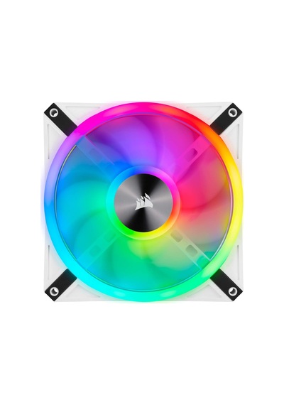 İcue Ql140 Rgb, 140 Mm X 25mm Rgb Led Pwm Fan Maksimum Hız 1250 Rpm'ye Kadar - Tek Ünite, Beyaz