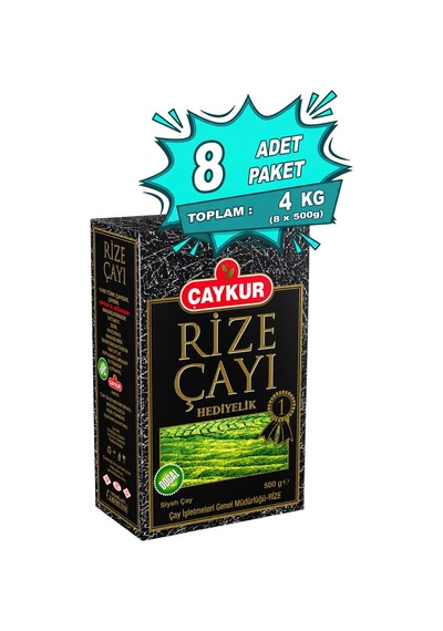 Rize Çayı Hediyelik 500gr Karton Kutu Sekizli Paket