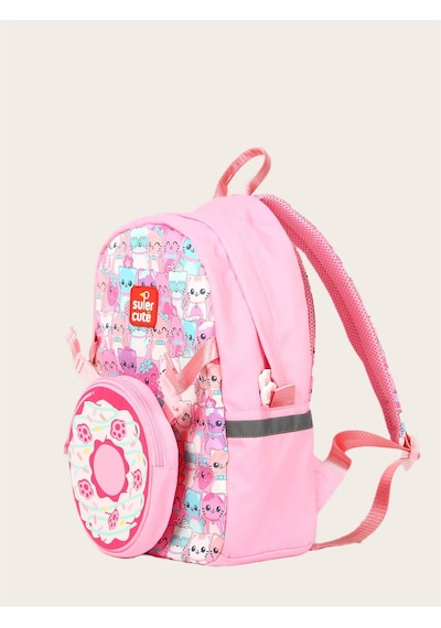 Supercute Two İn One Sırt Çantası - Pink Cat - Pembe