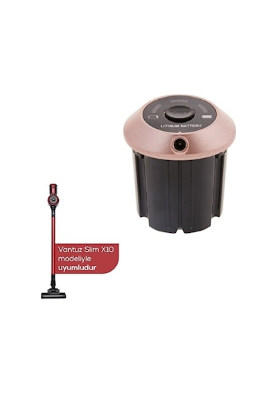 Karaca Vantuz Slim X10 Kablosuz Dikey Süpürge Rosegold Batarya