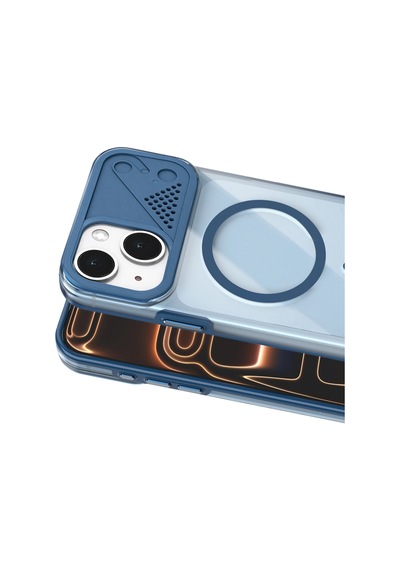 Joko Apple iPhone Uyumlu 14 Zinko Magsafe  - Kapak  - Lacivert