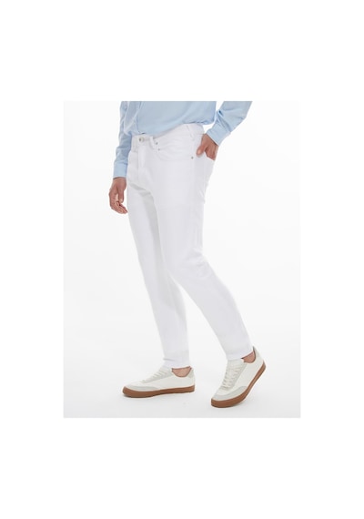 Ltb 010095149015746 100 Diego X Y Normal Bel Dar Paça Skinny Jean Pantolon Beyaz