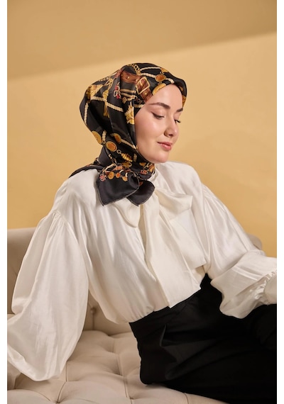 Silk Home Twill İpek Eşarp 11530-02 Siyah