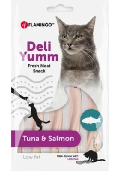 Flamingo Deli Yumm Ton Balıklı Ve Somonlu Kedi Ödül Maması 5x14 Gr
