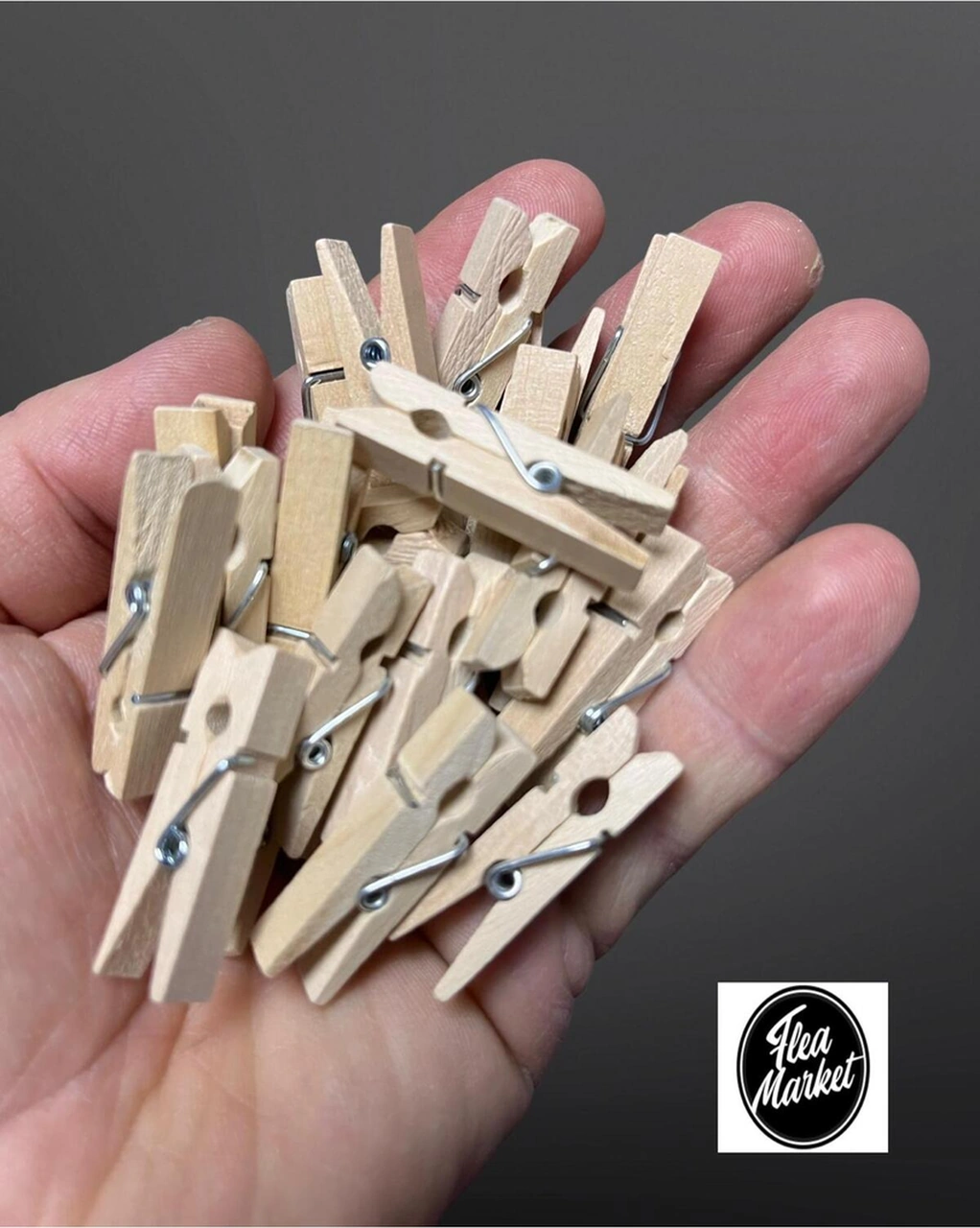 Ahşap Mandal Seti - Parti , Düğün , Davetiye , Kutlama 30 Adet - 36x10 Mm