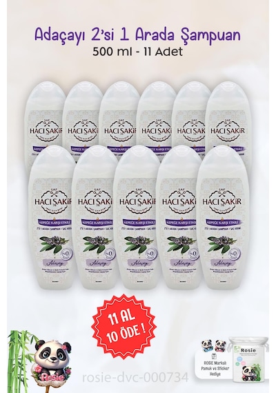 11 Al 10 Öde Hacı Şakir Adaçayı 2si 1 Arada Şampuan Kepeğe Karşı 500 Ml Ve Rosıe