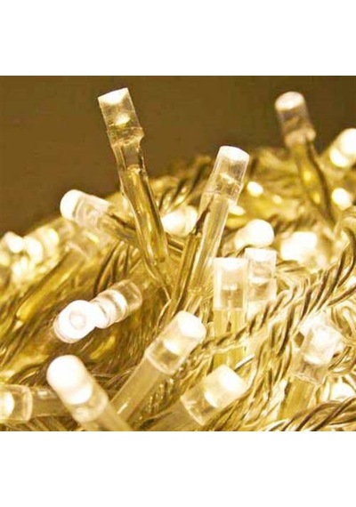 Led Lamba 10 Metre 100 Led Şeffaf Kablo Işık Renkli Aydınlatma