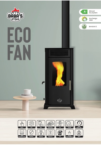 Eco Fan 8 Kw / Manuel Pelet Ve Odun Sobası / Baba's Stove