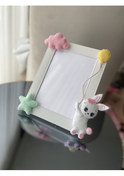 Çocuk Odası Çerçeve Tavşan Pembe Mint