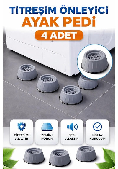 Çamaşır Makinesi Titreşim Önleyici Gri