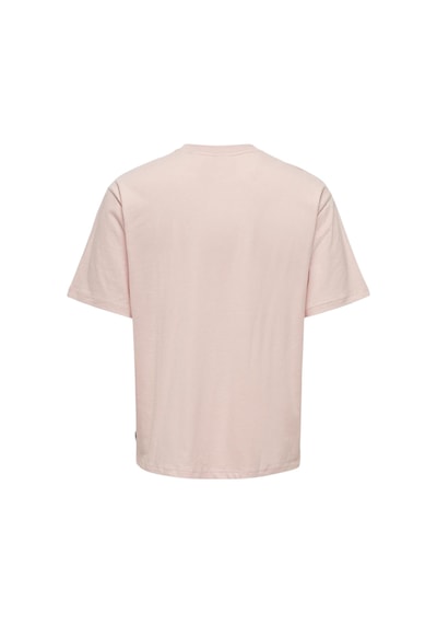 Only O Yaka Baskılı Erkek T-shirt Onsmanı Lıfe Rlx Hıdeout Ss Tee Pembe