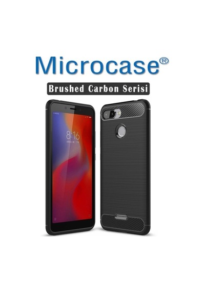 Microcase Xiaomi Redmi 6 Brushed Carbonfiber Silikontpu Kilif+Cam 277549868 - Seçenek / Cam Koruma-Cam Istiyorum